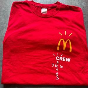 Men’s cactus jack x McDonald’s crew T-shirt